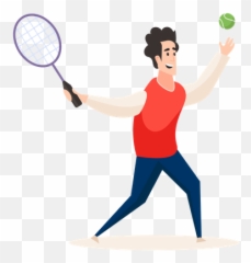 Woman Tennis Player Illustration - Vector Emoji,Table Tennis Emotions
