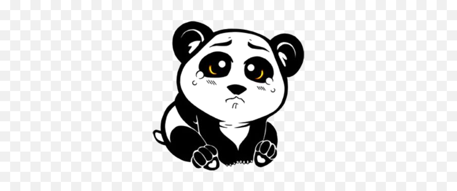 Safe - Sad Crying Panda Cartoon Emoji,Sadpanda Emoji