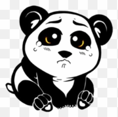 Safe - Sad Crying Panda Cartoon Emoji,Sadpanda Emoji