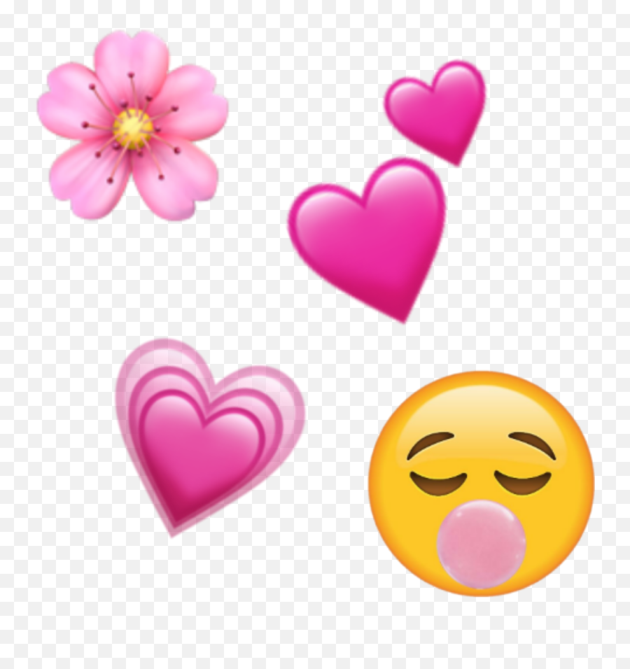 Emoji Pink Sticker Love Sticker - Happy,Bubblegum Emoji