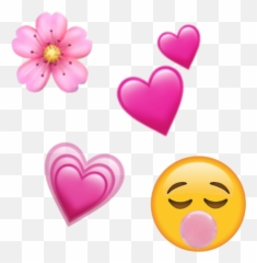 Emoji Pink Sticker Love Sticker - Happy,Bubblegum Emoji