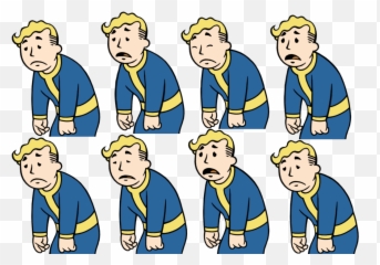 Fallout 4 - Sad Vault Boy Emoji,Fallout Guy Emotions