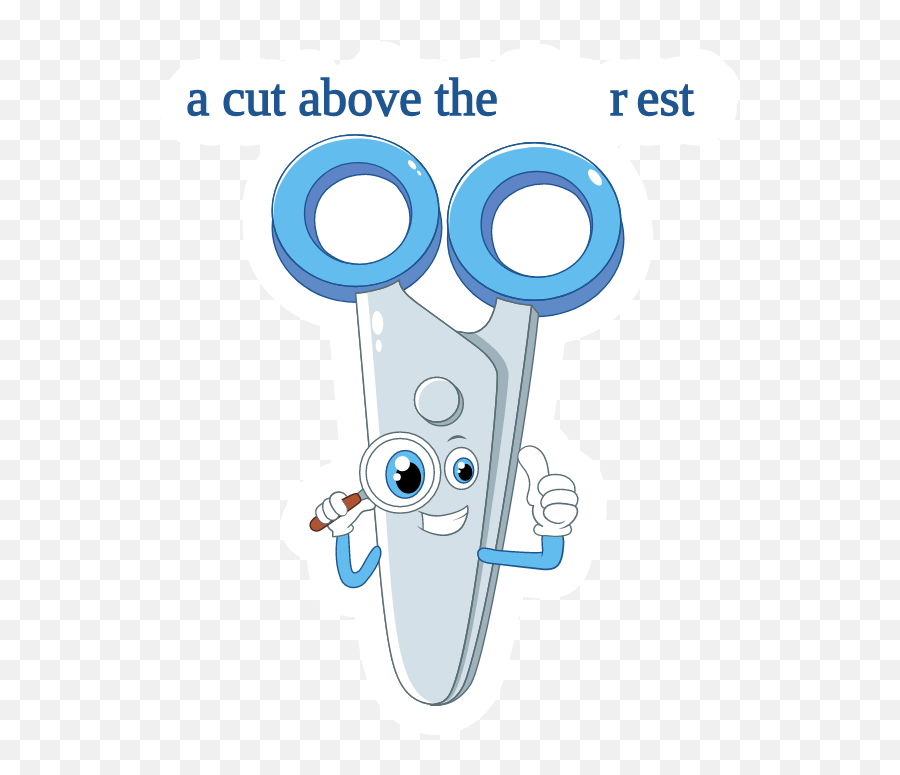 Scissors - A Cut Above The Rest Sticker Sticker Mania Dot Emoji,Scissors Emoji