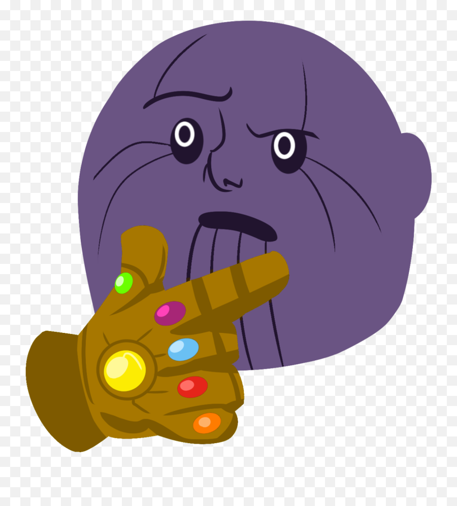 I Made A Thanosthink Emoji Thinking - Super Saiyan Thinking Emoji,Messed Up Thinking Emoji