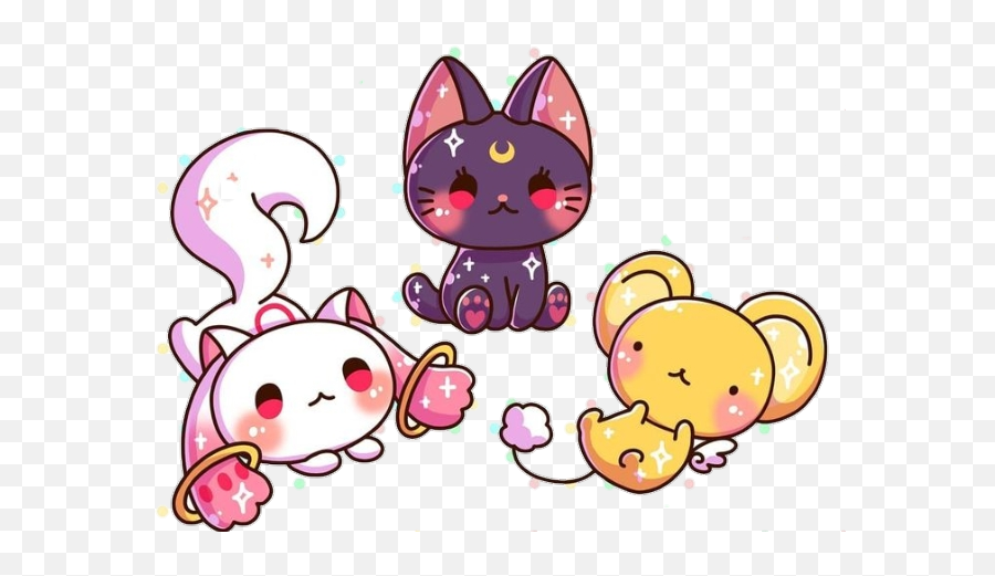 Kawaii Kero Luna Sailormoon Sticker - Chibi Jenni Illustrations Emoji,Kyubbey Emoticons