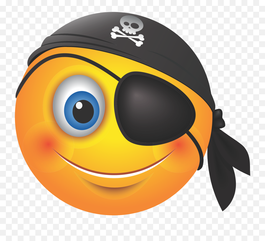Pirate Emoji Decal - Emoji Pirata,Emoticon Pirata