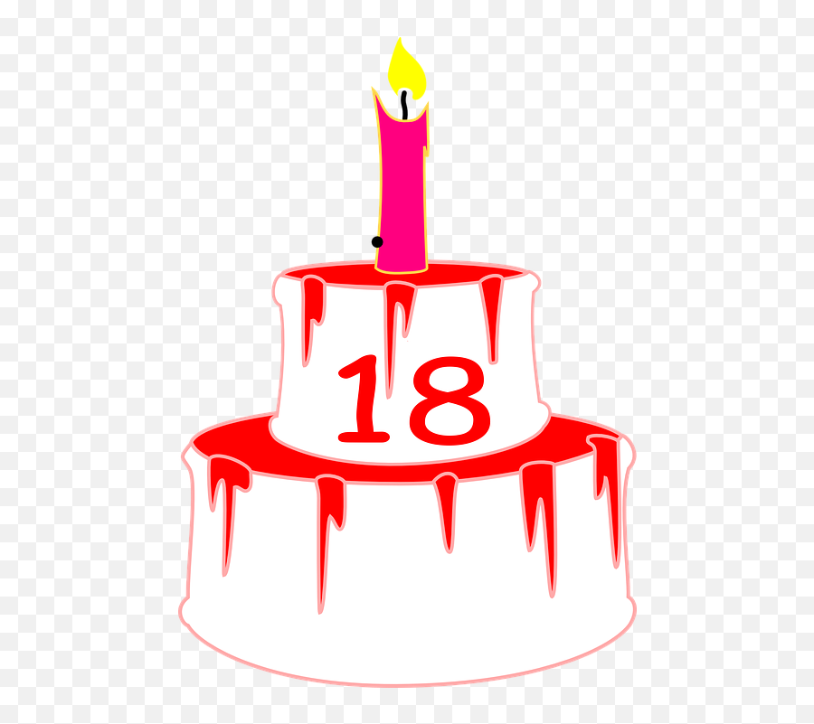 Birthday Cakes Graphics 28 Buy Clip Art - 18 Birthday Cake 18 Birthday Cake Png Emoji,Cake Emoji