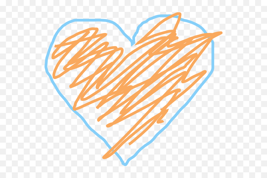 Clipart Heart Orange Clipart Heart Orange Transparent Free - Blue And Orange Heart Emoji,Orange Heart Emoji