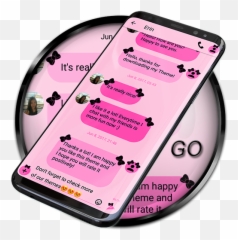 Pink Text - Sms Themes Emoji,Go Sms Emojis