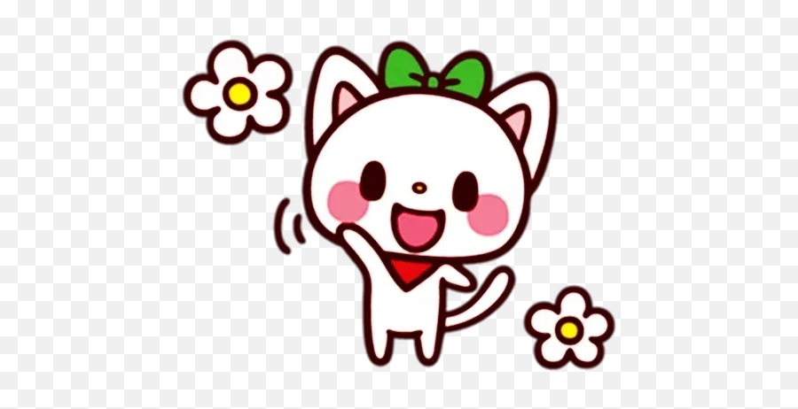 Girl And Cat Sticker Pack - Stickers Cloud Dot Emoji,Emoji Panda Dog Good Night