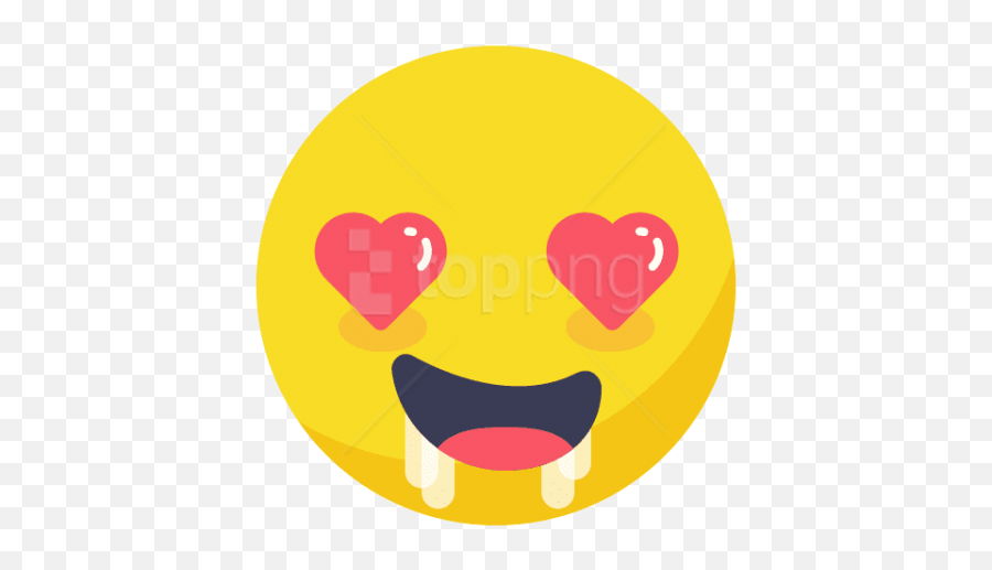 Heartfacecartoonyellowfacial Express 1056906 - Png Horny Cartoon Face Emoji,Scratching Head Emoticon