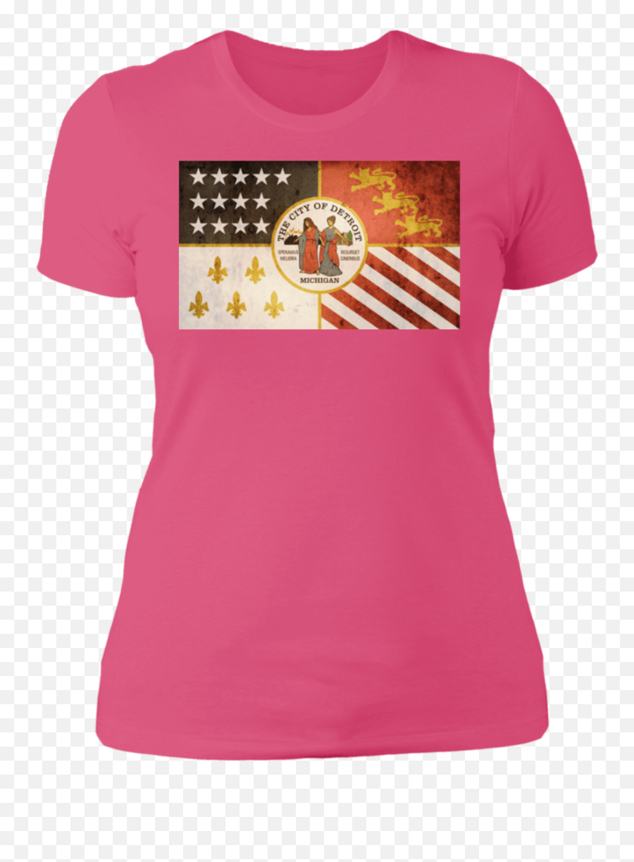 Old City Of Detroit Flag Style Next Level Ladiesu0027 Boyfriend T - Shirt Hot Pink 2xl Emoji,Nasty Xmas Emojis