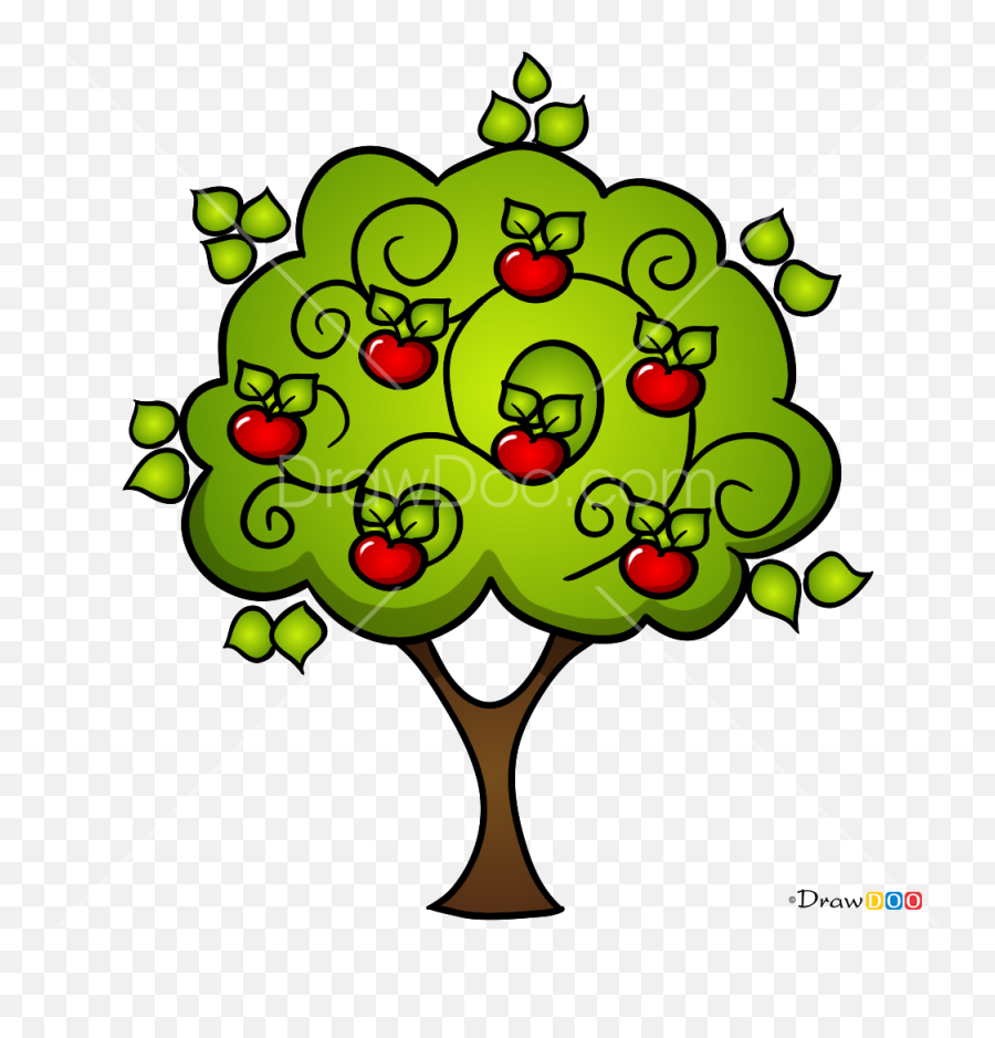 How To Draw Apple Tree Trees - Dot Emoji,Apple Ghost Emoji