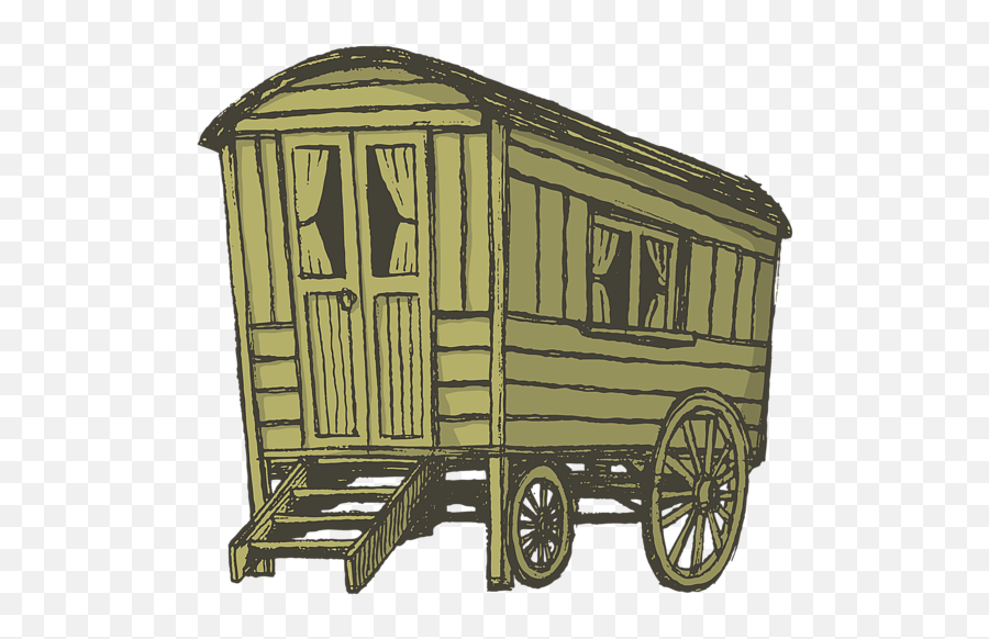 Gypsy Caravan Wagon Kids T - Shirt For Sale By Sifis Diamantidis Emoji,Gypsy Emoticon