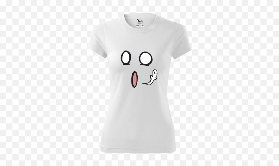 Astonished Face Ladies T - Shirt Fantasy With Printed Logo Emoji,Ukrain Flag Emoji