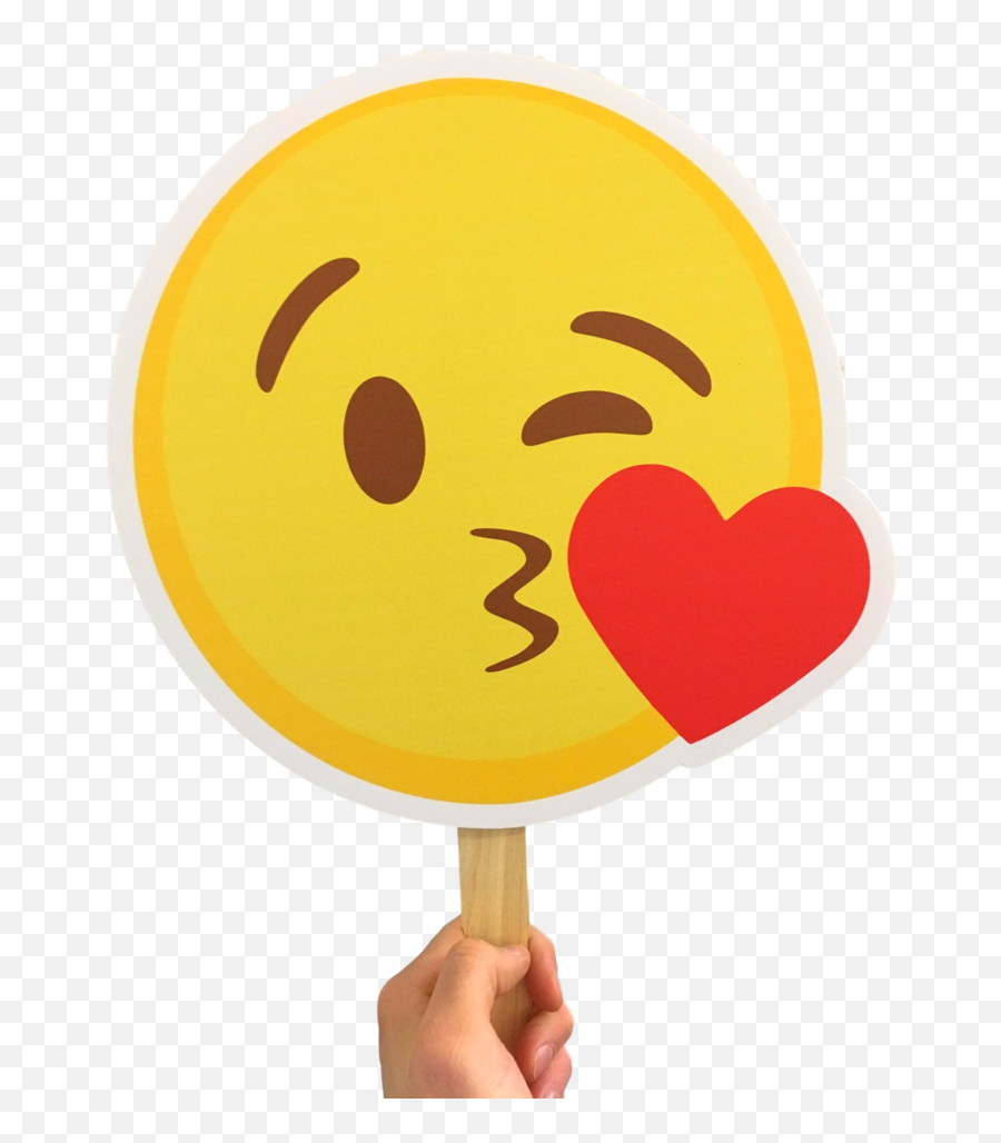 Kissy Face Emoji Foam Cutout - Happy,Kissy Face Emoji