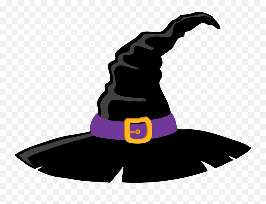Witch Hat Clipart Black And White - Witch Hat Clipart Png Emoji,Witch Hat Emoji