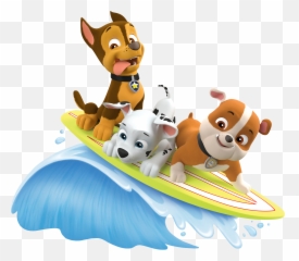 Rubble Marshall Paw Patrol Clipart Png - Paw Patrol Summer Png Emoji,Surfer Emoji Transparent