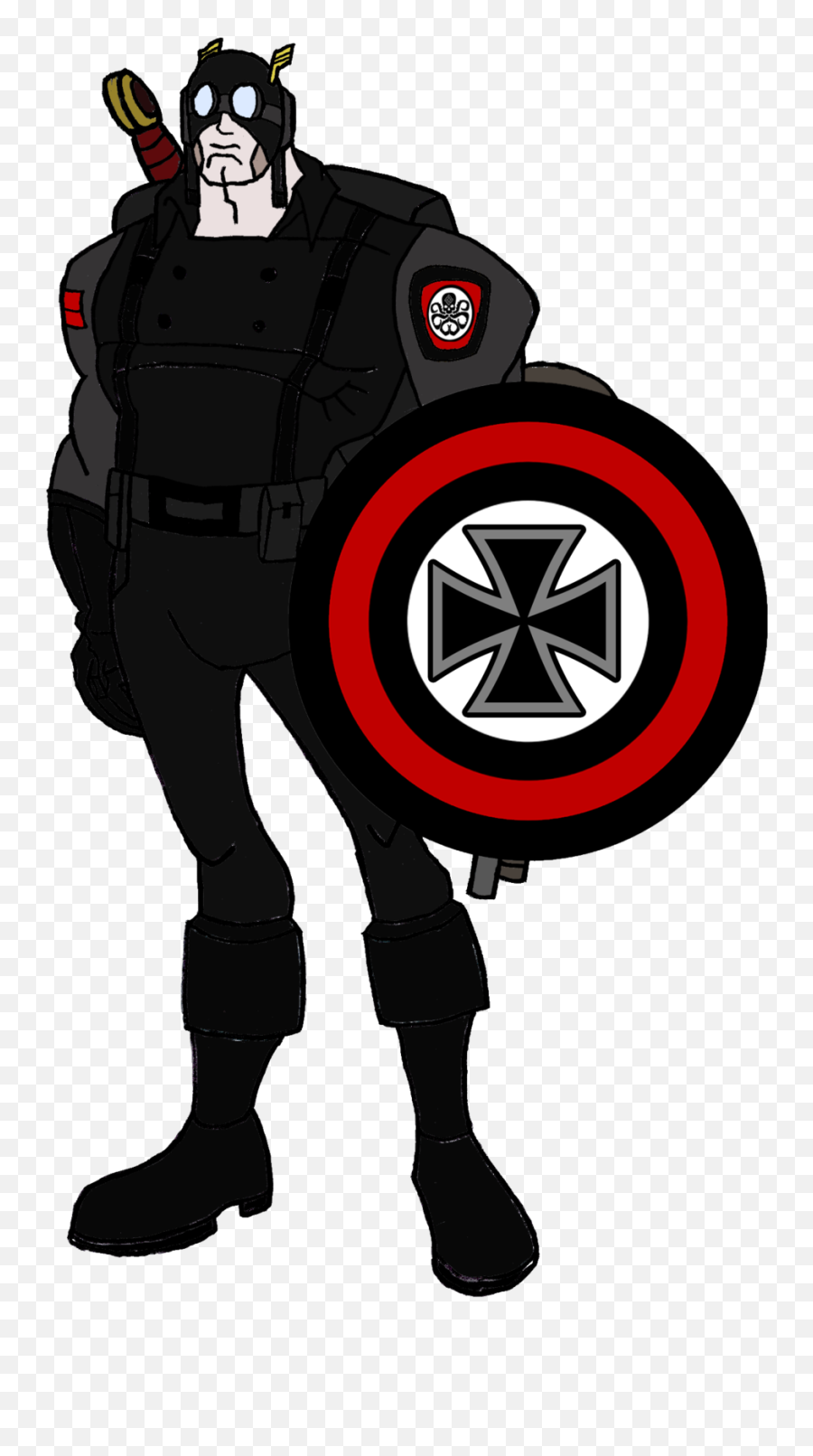 Ww Captain By Jmk Clipart - Super Hero Nazi Fanart Emoji,Fasces Emoji