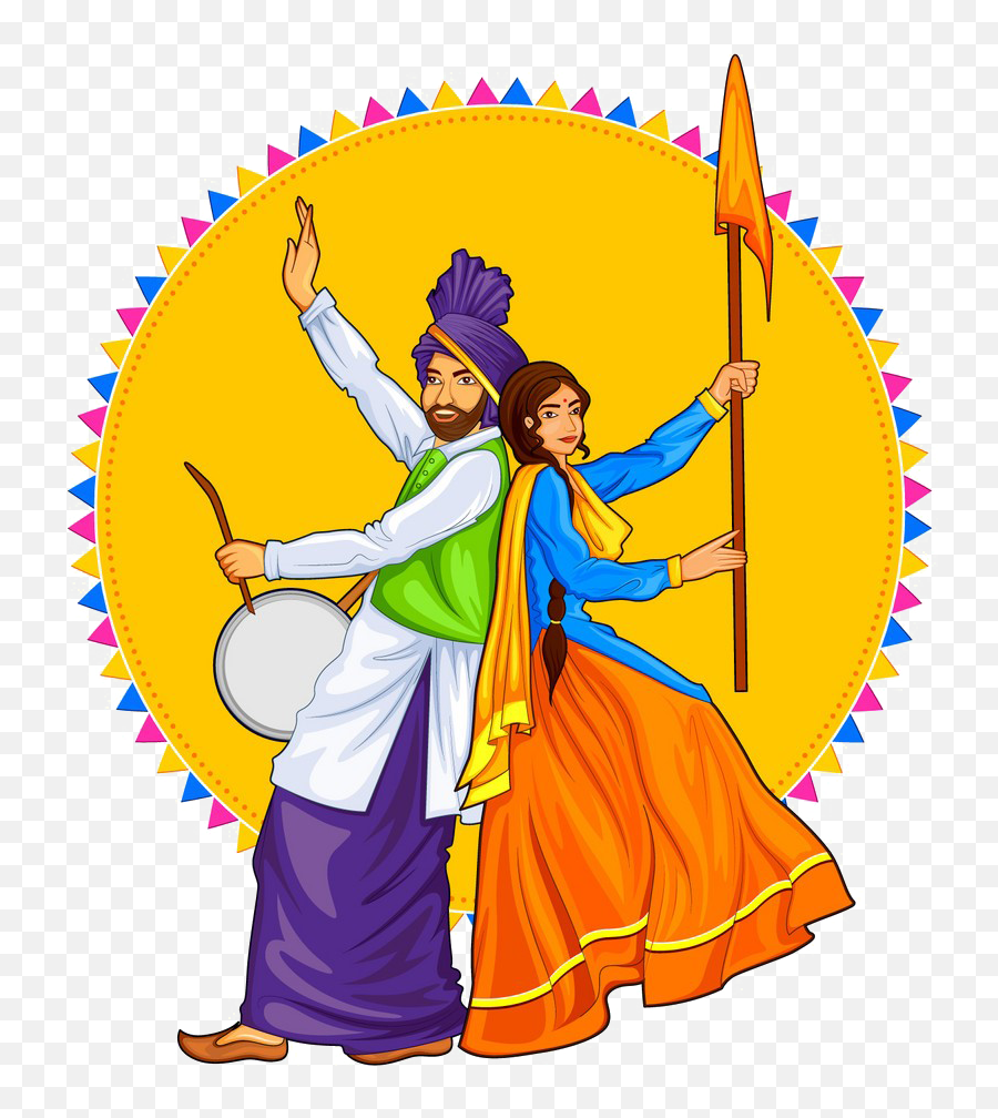 Legends Of Punjab - Cartoon Bhangra Dance Emoji,Bhangra Emoji