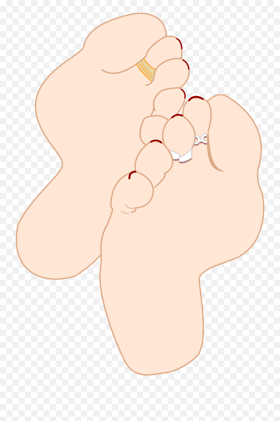 Soles Of Crossed Feet Clipart - Soles Cartoon Emoji,Toes Crossed Emoji