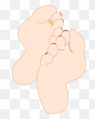 Soles Of Crossed Feet Clipart - Soles Cartoon Emoji,Toes Crossed Emoji
