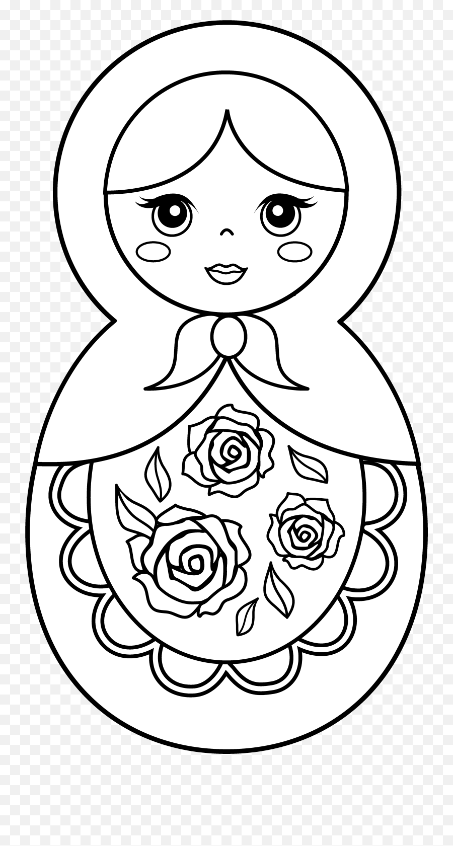 Dolls Clipart Doll Accessory Person Clipart Girl - Clip Art Russian Doll Coloring Page Emoji,Emotions Dolls