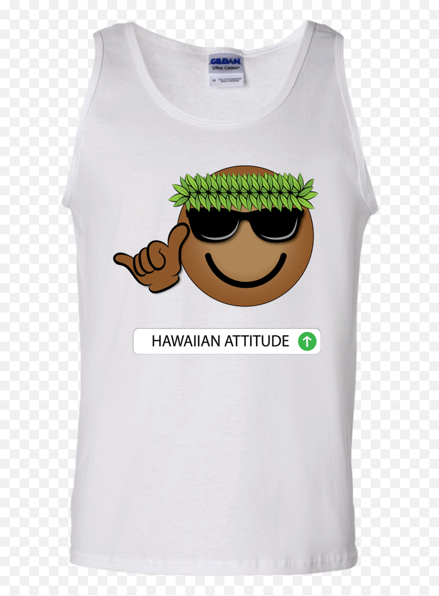 Ha Hawaiian Emoji 100 Cotton Tank Top - Sleeveless,Shaka Emoji