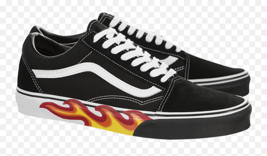 Flame Cut Out Old Skool Vans - Port Royale True White Vans Emoji,Emoji Shoes Vans