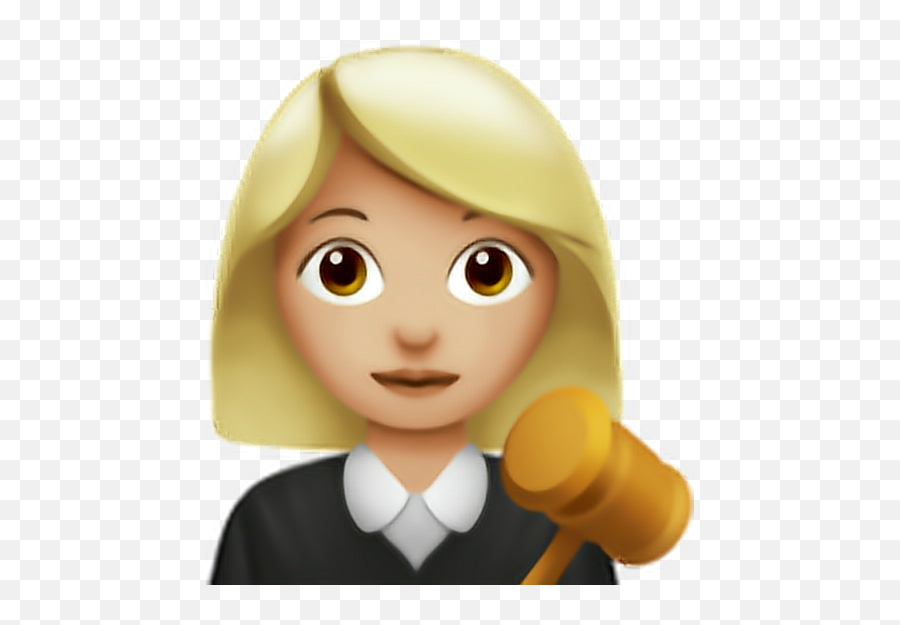 Emoji Iphone Sticker - Woman Judge Emoji,Mallet Emoji