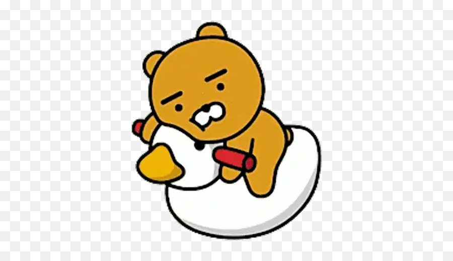 Kakao Friends Gif Animationemoticon8set Kakao Friends - Sticker Kakao Friends Ryan Emoji,Bear Claw Emoticon