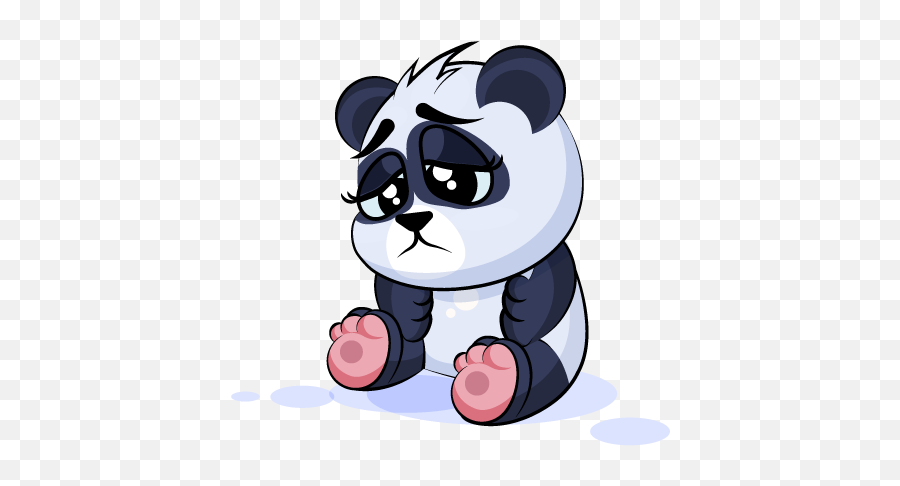 Adorable Panda Emoji Stickers By Suneel Verma - Lonely Sad Panda Dp,
