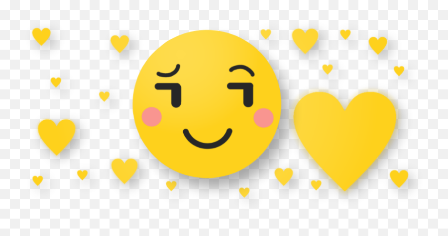 Smile Emoji Heart Sticker - Happy,Heart Smile Emoji