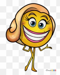 How To Draw Crazzy Happy Emoji Movie - Happy,Emoji Movie