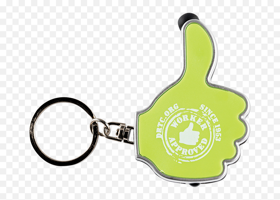 Download Hd Lime - Colored Thumbs Up Keyring With The Words Solid Emoji,Emoji Keyring