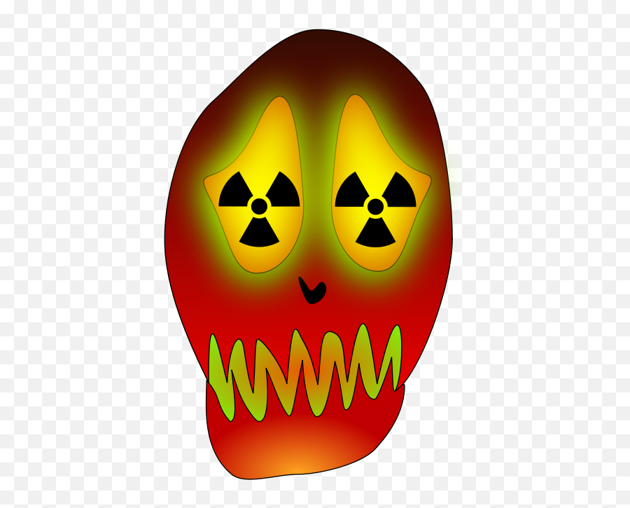 Free Clipart Skull And Nuclear Warning Piotrsy Emoji,Red Warning Emoji