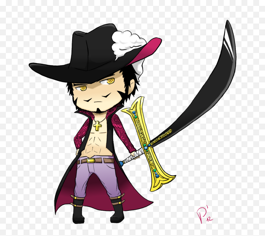 Download One Piece Chibi Mihawk By Pepschan - Hawkeye One Emoji,Hawkeye Twitter Emojis