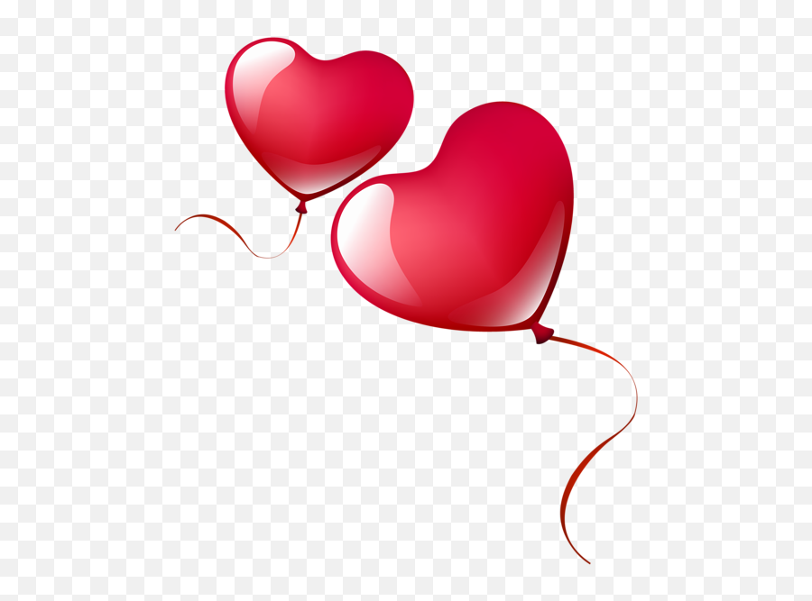 Heart Balloons Png Clipart Image - Red Heart Balloon Png Emoji,Emoji Heart Balloons