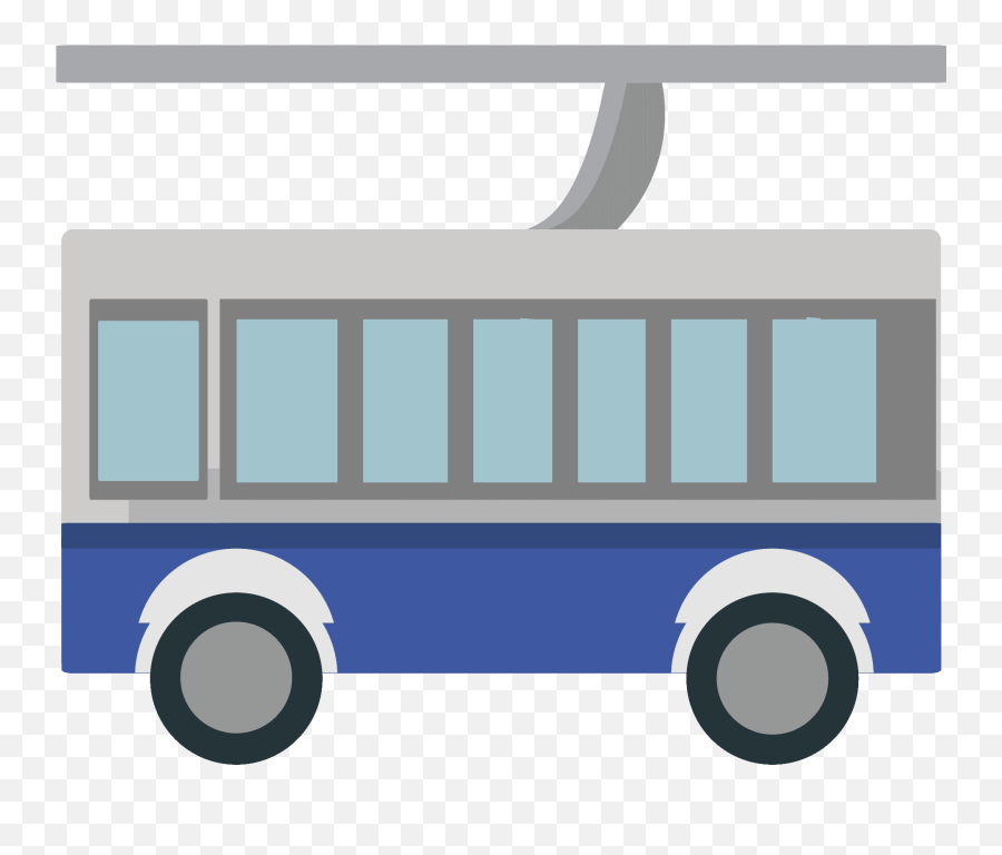 Trolleybus Emoji Clipart - Commercial Vehicle,Trolley Emojis