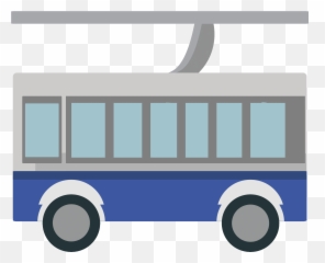 Trolleybus Emoji Clipart - Commercial Vehicle,Trolley Emojis