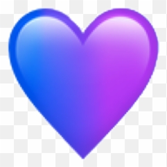 Kalp Mor Mavi Purple Blue Sticker - Mavi Kalp Ve Mor Kalp Emoji,Aski Emojis