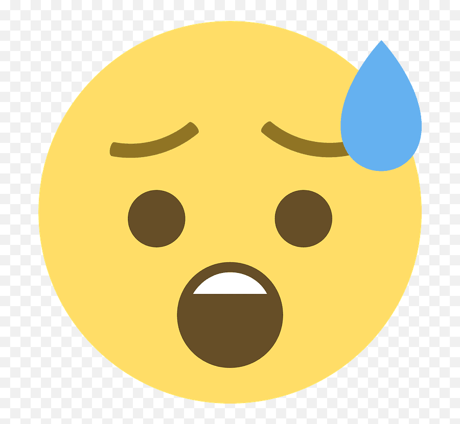 Face With Open Mouth And Cold Sweat - Emoji Icon Sweat,Open Mouth Emoji