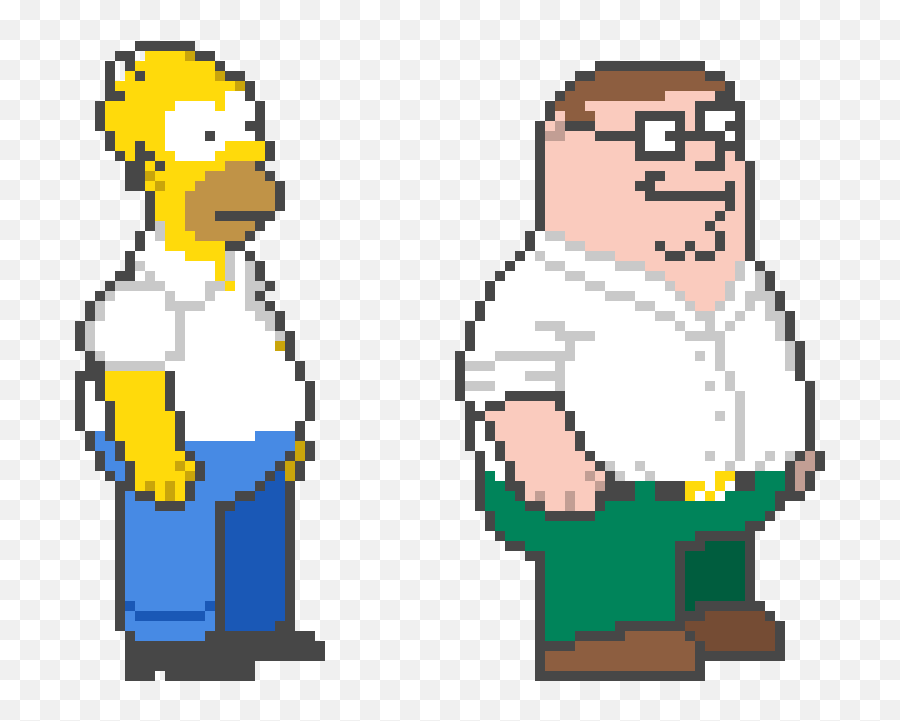 Peter Griffin In The Simpsons Arcade - Simpsons Arcade Game Pixel Art Emoji,Peter Griffin Text Emoticon