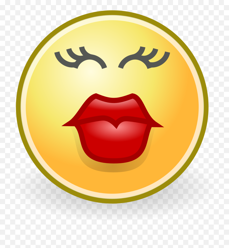 Free Clip Art Tango Face Kiss By Warszawianka - Kiss Face Emoji,Emoticon For Tongue In Cheek