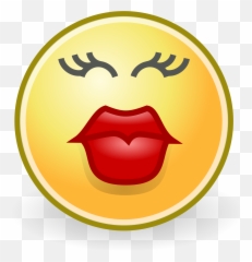 Free Clip Art Tango Face Kiss By Warszawianka - Kiss Face Emoji,Emoticon For Tongue In Cheek