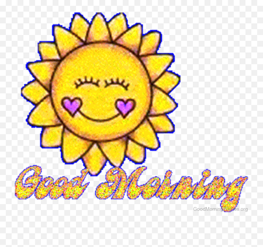 56 Clip Art - Good Morning Glitter Graphics Emoji,Good Morning Emoticon