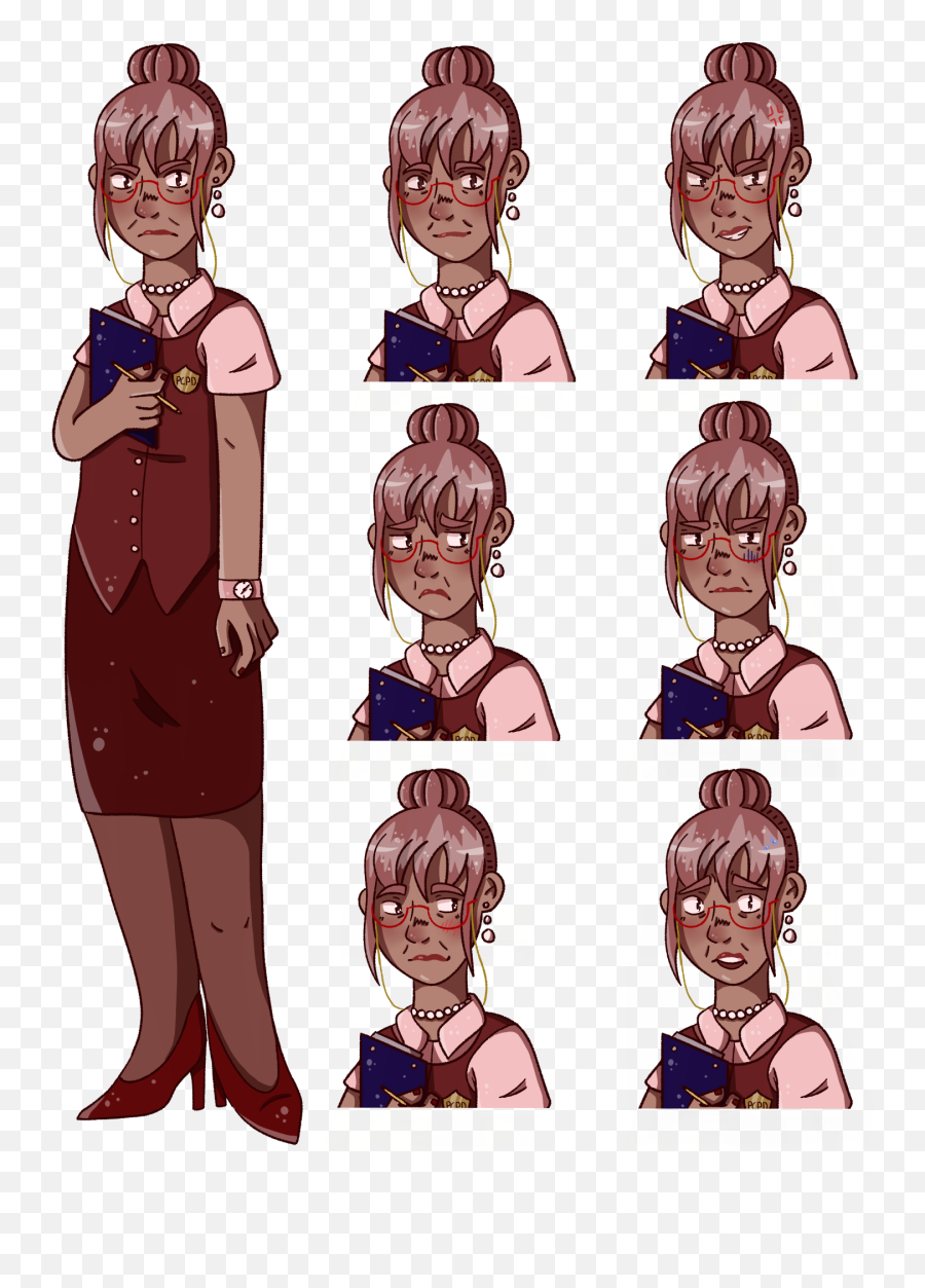 Colors Of Murder Game U2013 Alison Ehmer - 2d Character And Hair Design Emoji,Female Catgirl Sprite Emotions