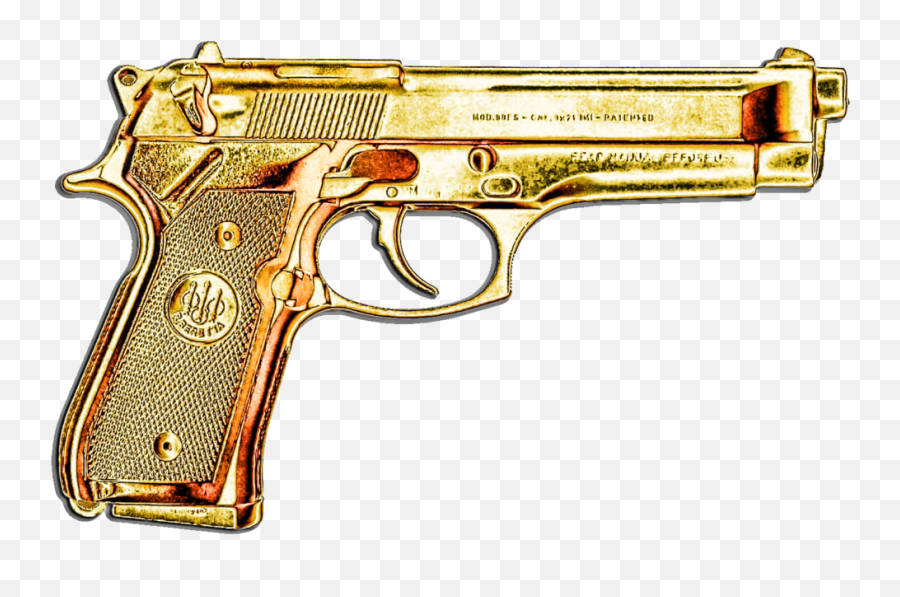 Gold Gun Psd Official Psds - Gold Gun Transparent Background Emoji,Gun Emoji No Background