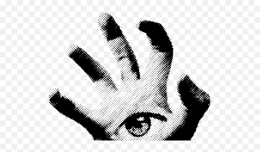 Hand - Eye By Ubchi Graphix On Dribbble Creepy Psychedelic Black And White Emoji,Eyeball Emojis Transparent
