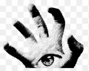 Hand - Eye By Ubchi Graphix On Dribbble Creepy Psychedelic Black And White Emoji,Eyeball Emojis Transparent